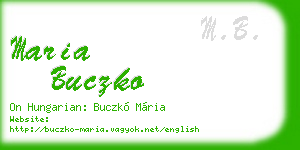 maria buczko business card