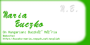 maria buczko business card